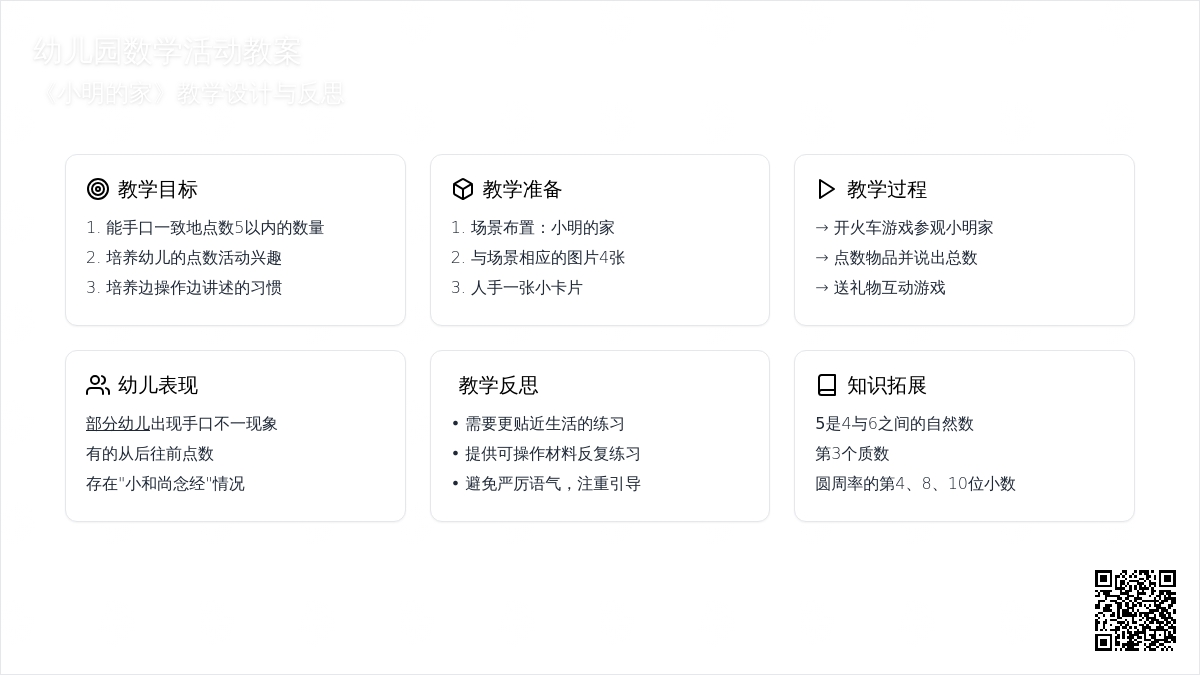 幼儿园小班教案《小明的家》含反思