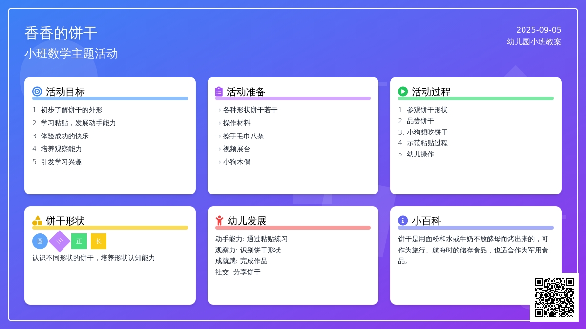幼儿园小班教案《香香的饼干》