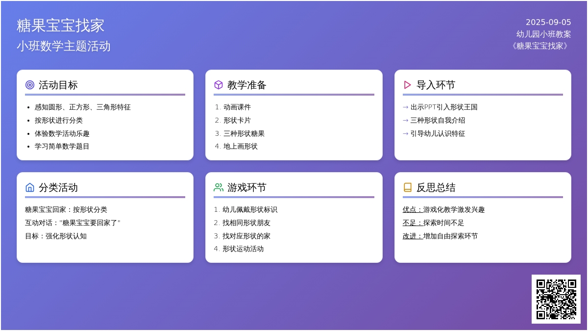 幼儿园小班教案《糖果孩子找家》含反思