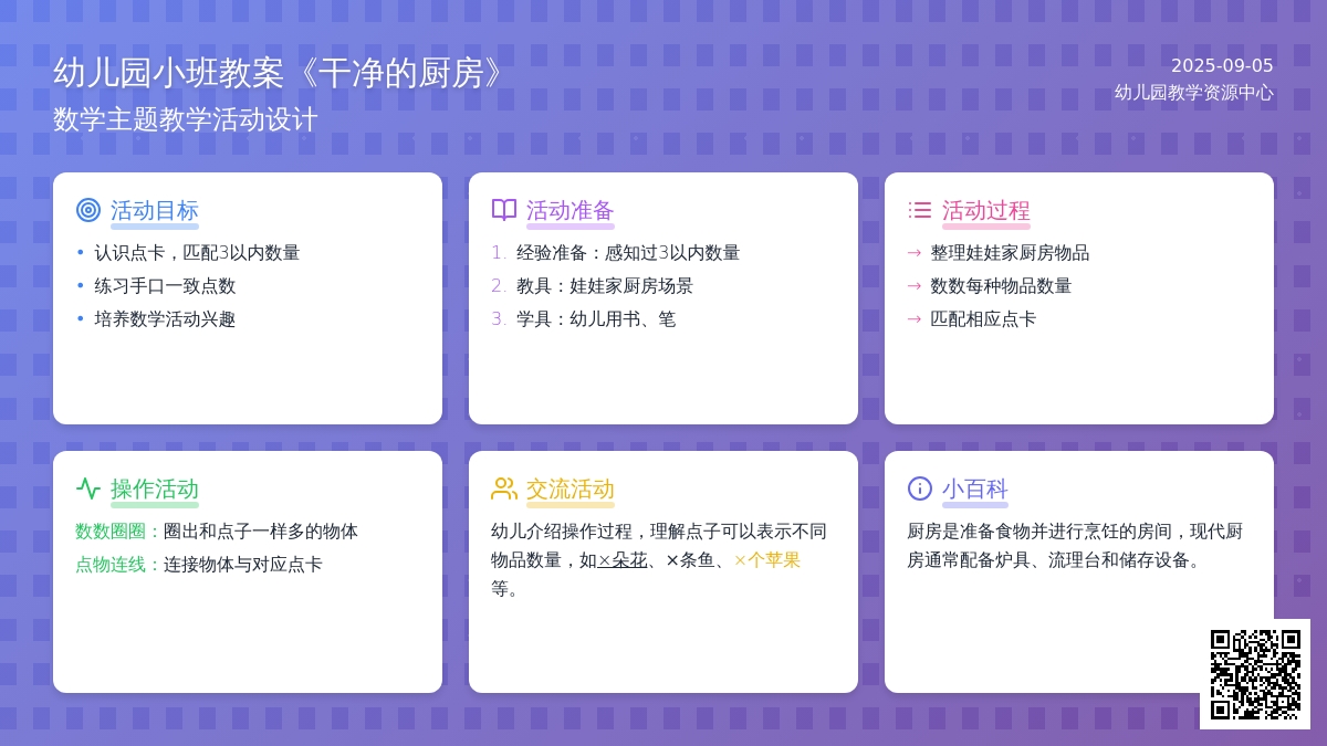 幼儿园小班教案《干净的厨房》