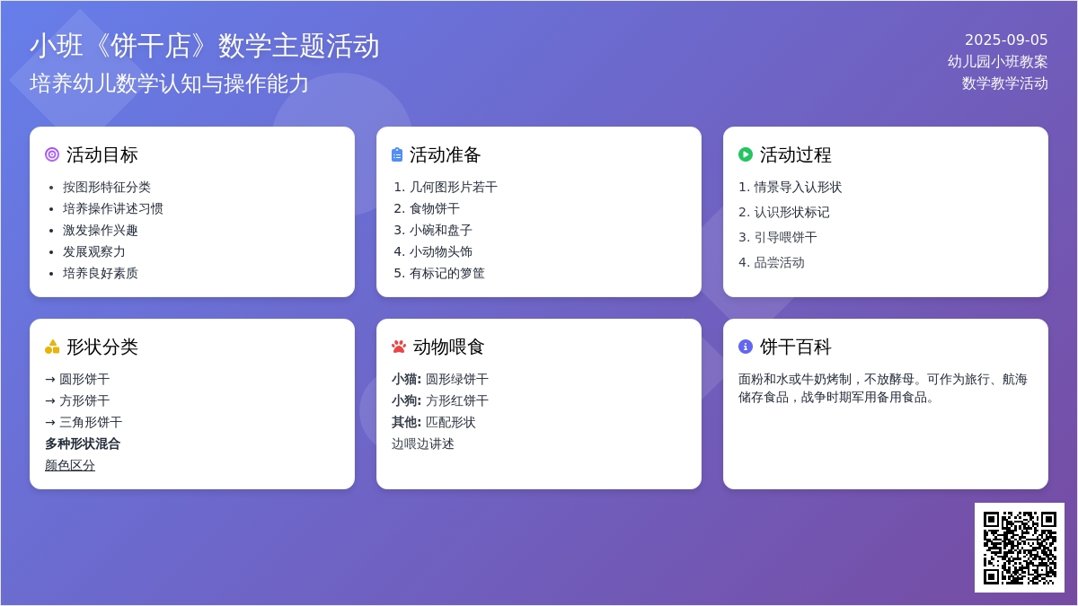 幼儿园小班教案《饼干店》