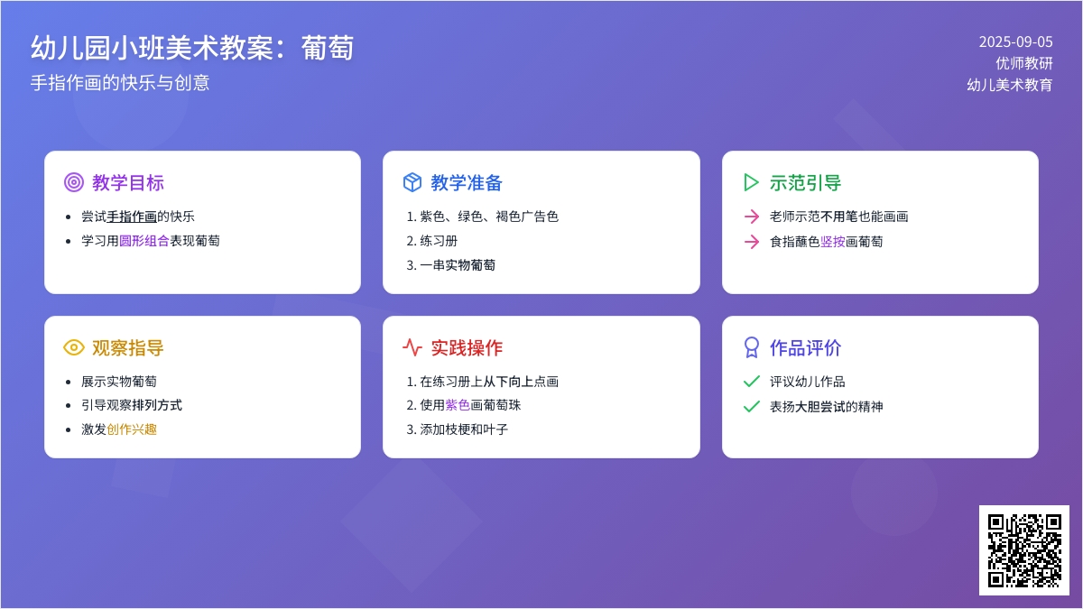 幼儿园小班美术活动：葡萄