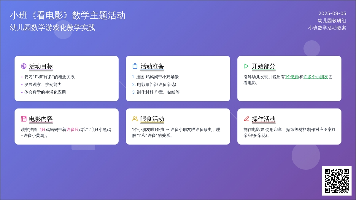 幼儿园小班教案《看电影》