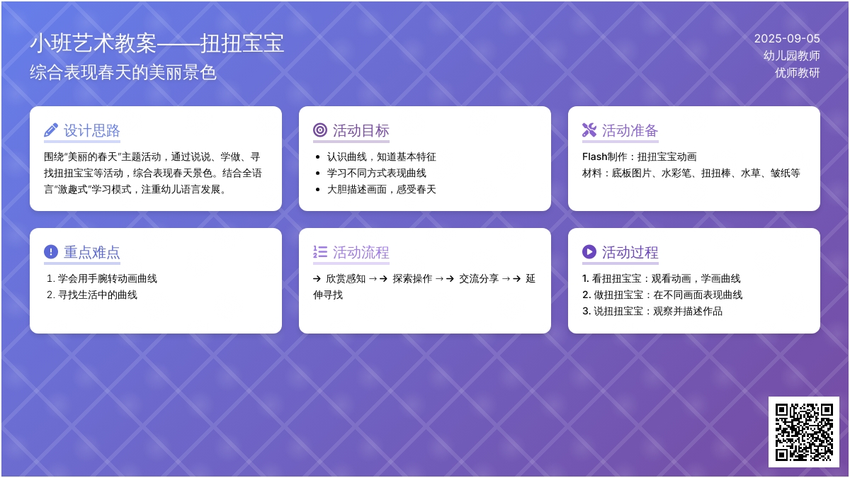 幼儿园小班美术教案――扭扭孩子