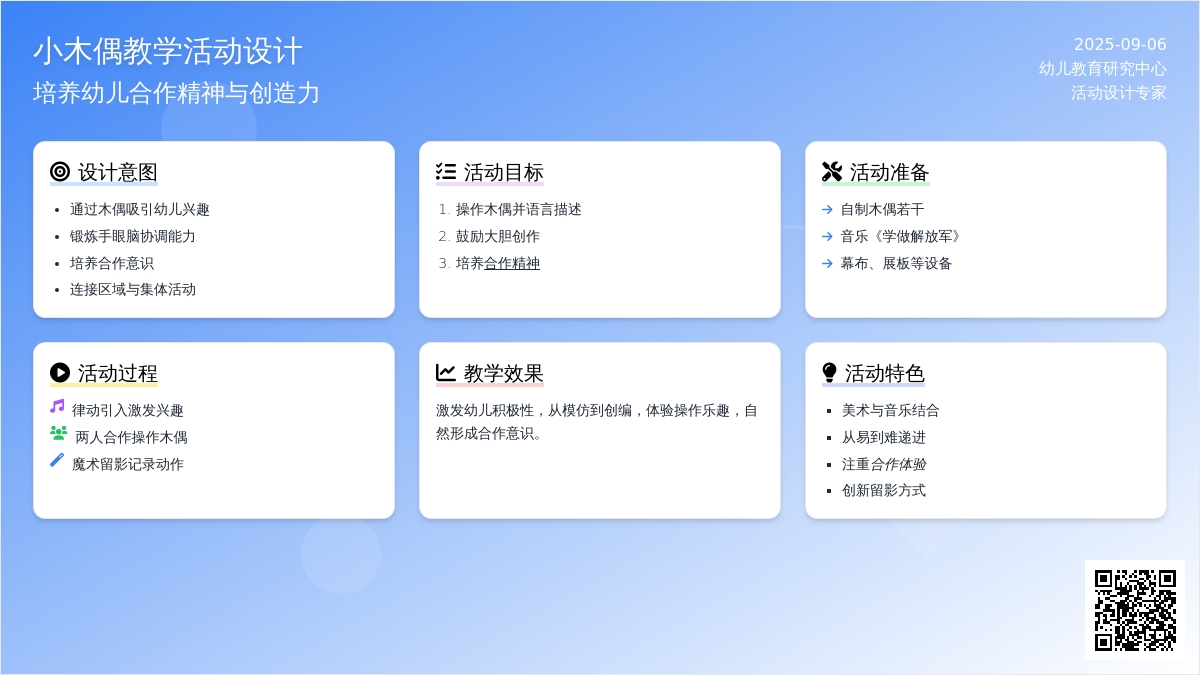 幼儿园小班美术活动：可爱的小木偶