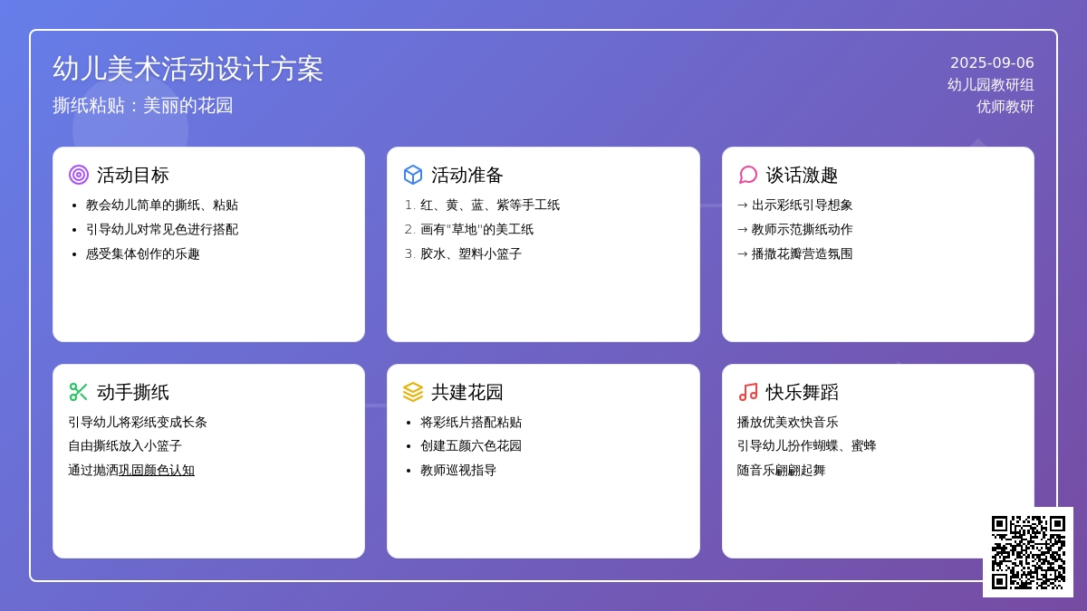 幼儿园小班美术活动：花园多美丽