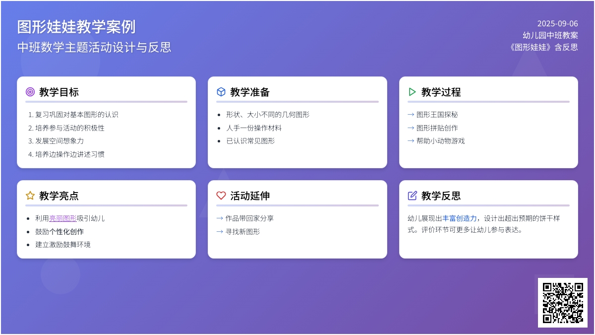 幼儿园中班教案《图形娃娃》含反思
