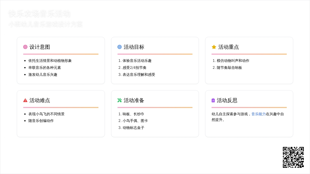 幼儿园小班艺术领域：音乐游戏——快乐农场