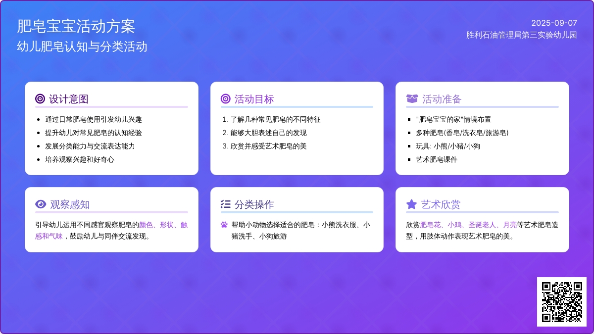 幼儿园小班综合活动：“肥皂孩子”