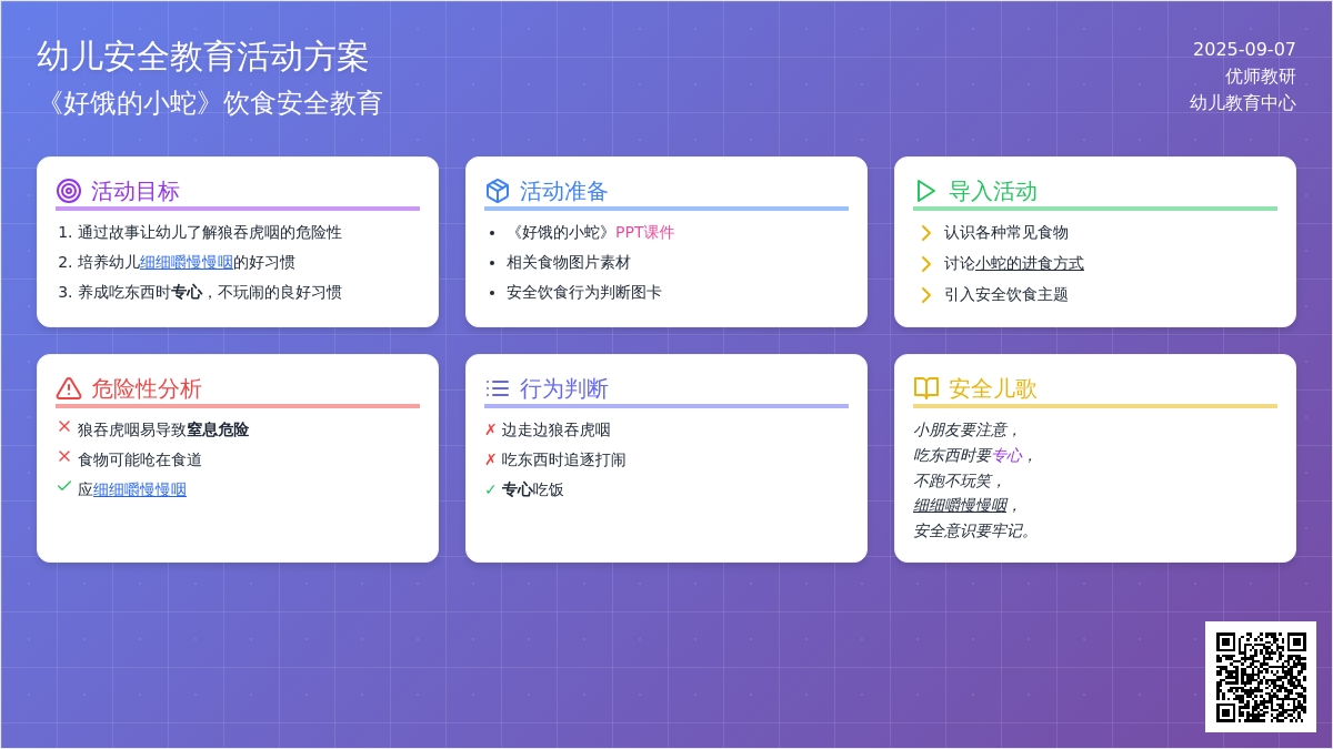 幼儿园小班安全活动：细细嚼慢慢咽