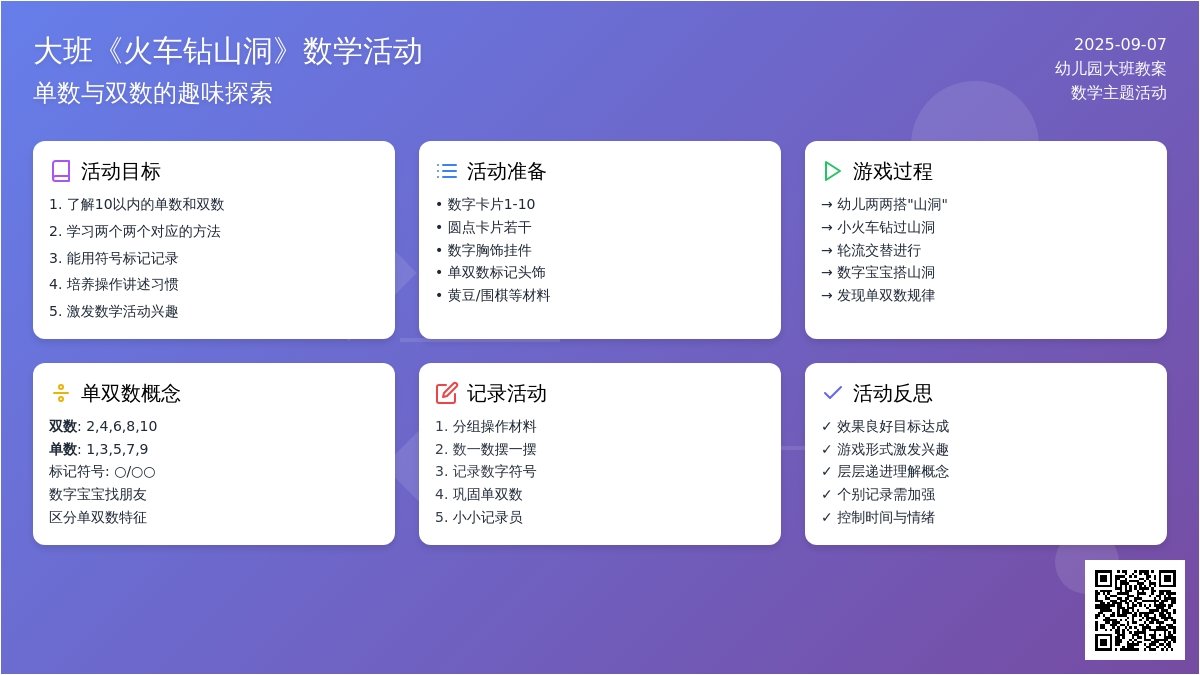 幼儿园大班教案《火车钻山洞》含反思