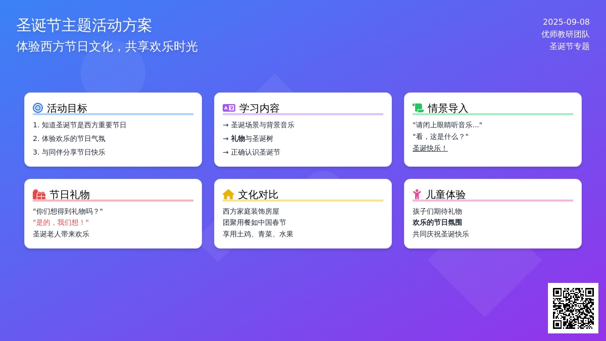 幼儿园小班社会活动：正确认识圣诞节