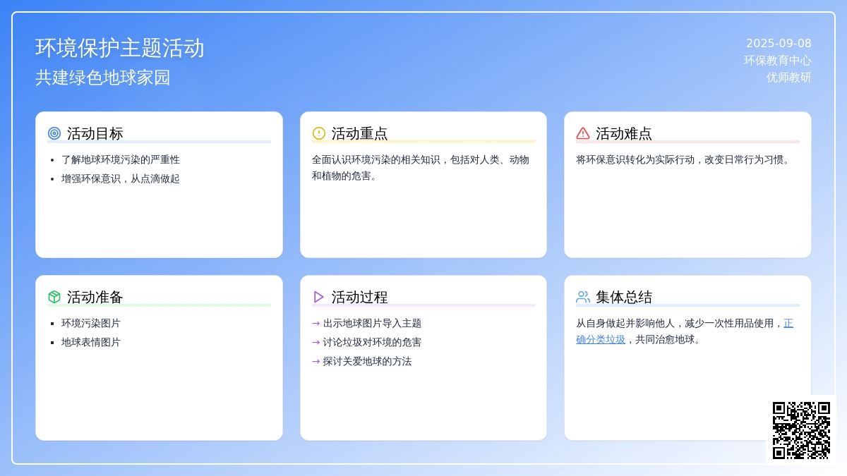 幼儿园小班社会领域：地球生病了