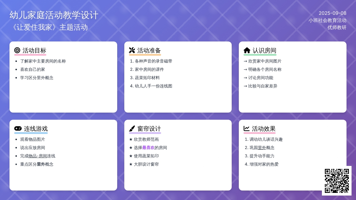 幼儿园小班社会活动：我家的房间