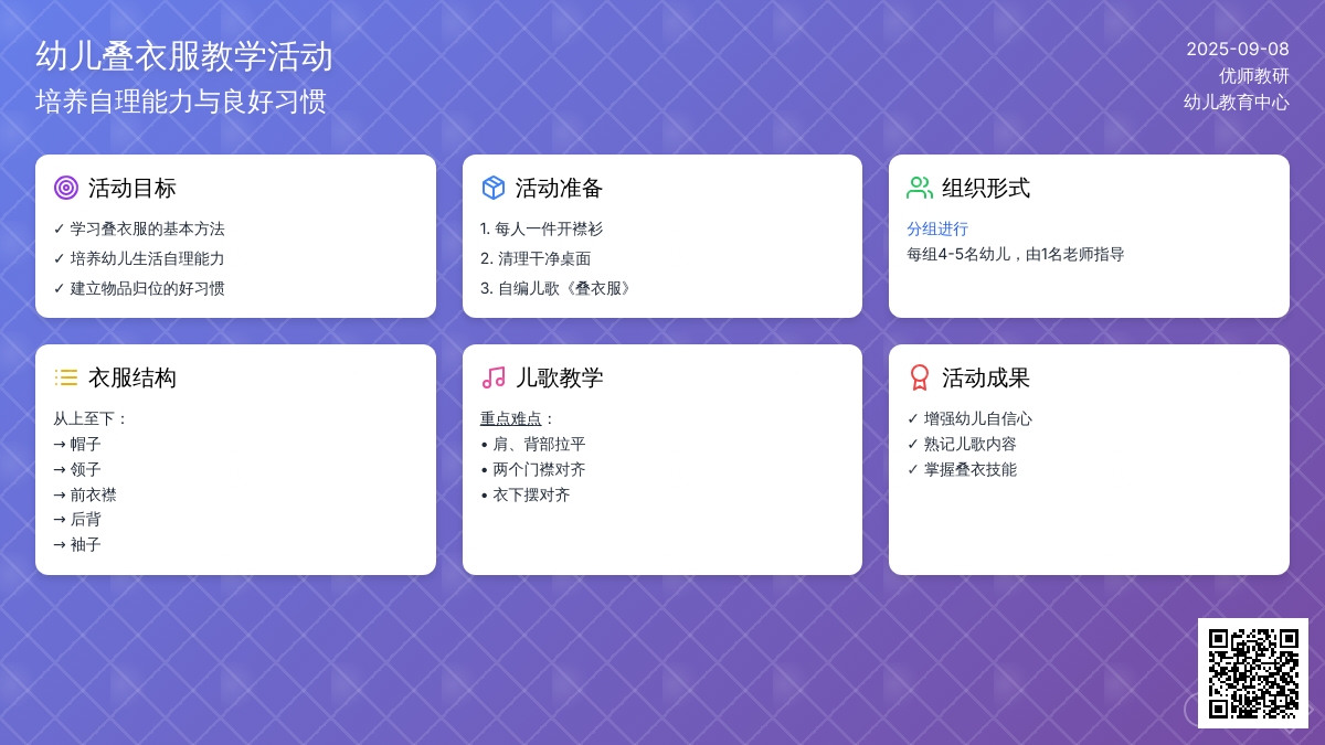 幼儿园小班社会教案：我会叠衣服