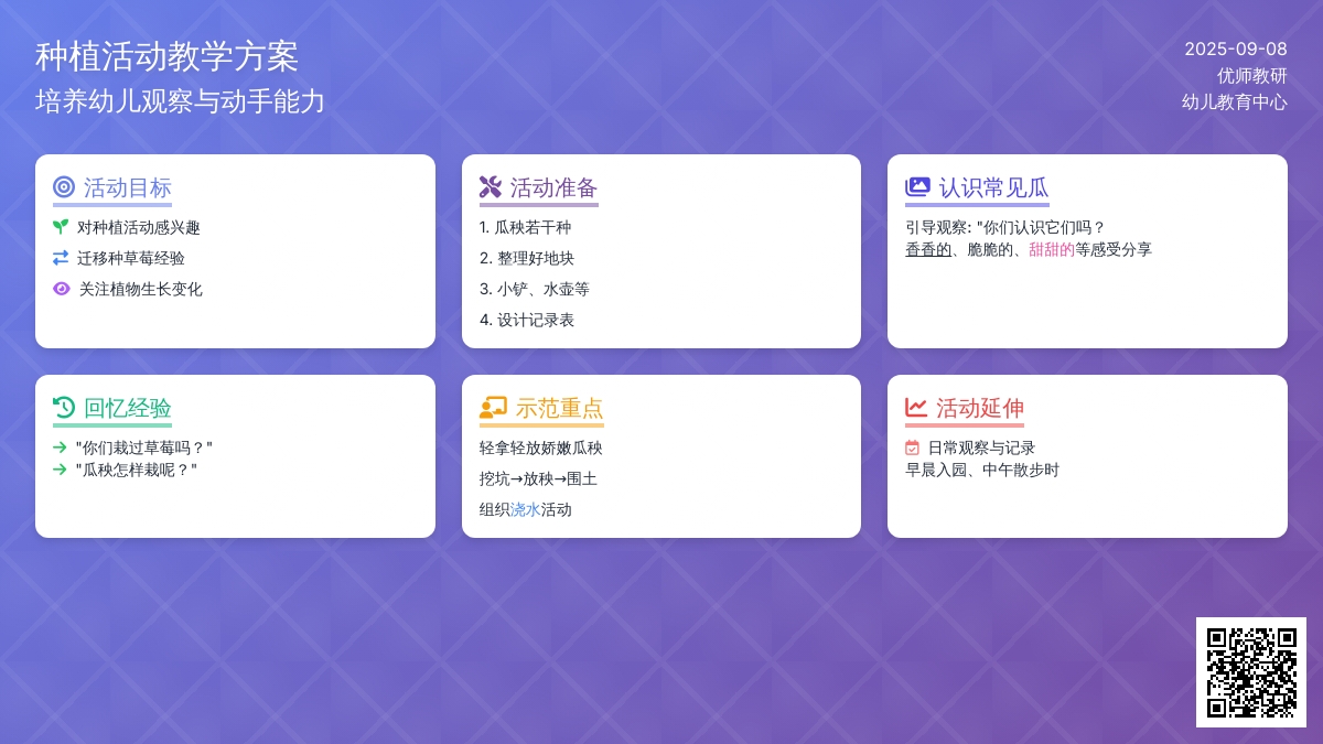 幼儿园小班社会活动：种瓜啦