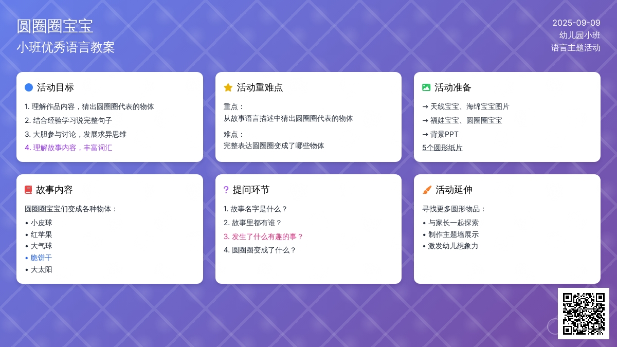 小班优秀语言教案《圆圈圈孩子》含反思