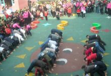 幼儿园亲子游戏：毛毛虫-幼师课件网
