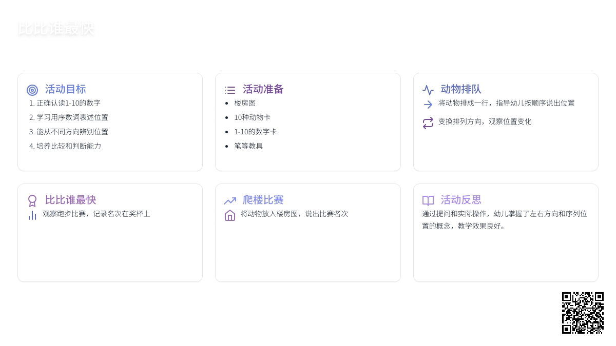 幼儿园大班数学教案《比比谁最快》含反思