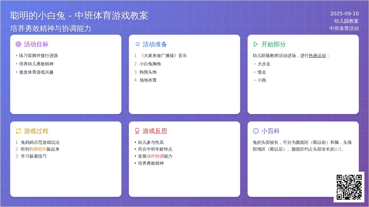 幼儿园中班教案《聪明的小白兔》含反思