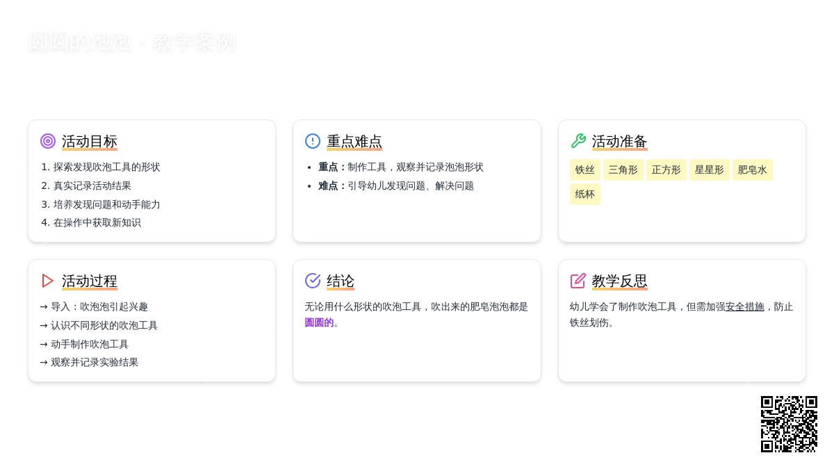 幼儿园大班教案《圆圆的泡泡》含反思