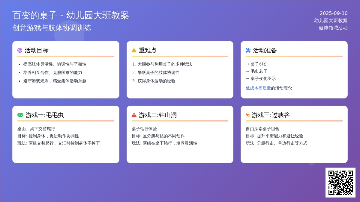 幼儿园大班教案《百变的桌子》含反思