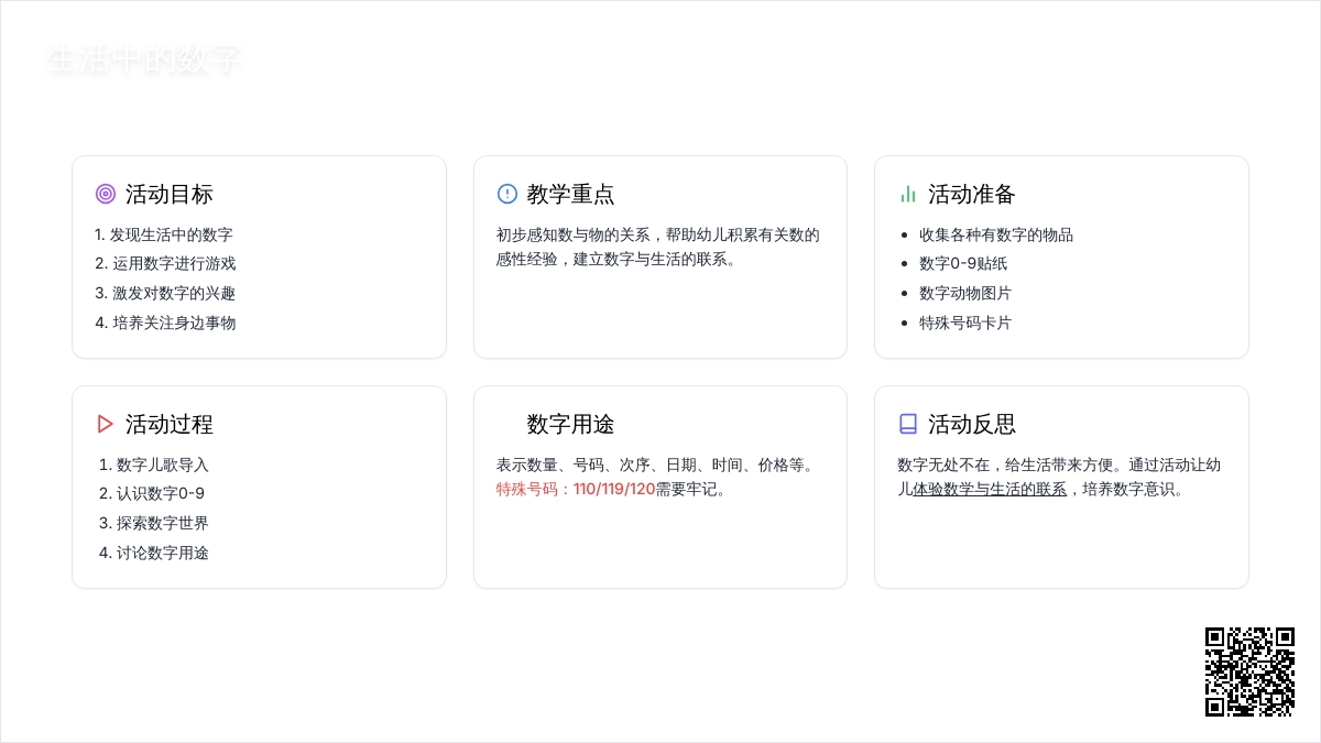 幼儿园中班数学教案《生活中的数字》含反思