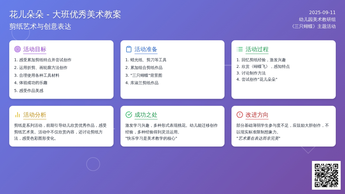 大班优秀美术教案《花儿朵朵》含反思