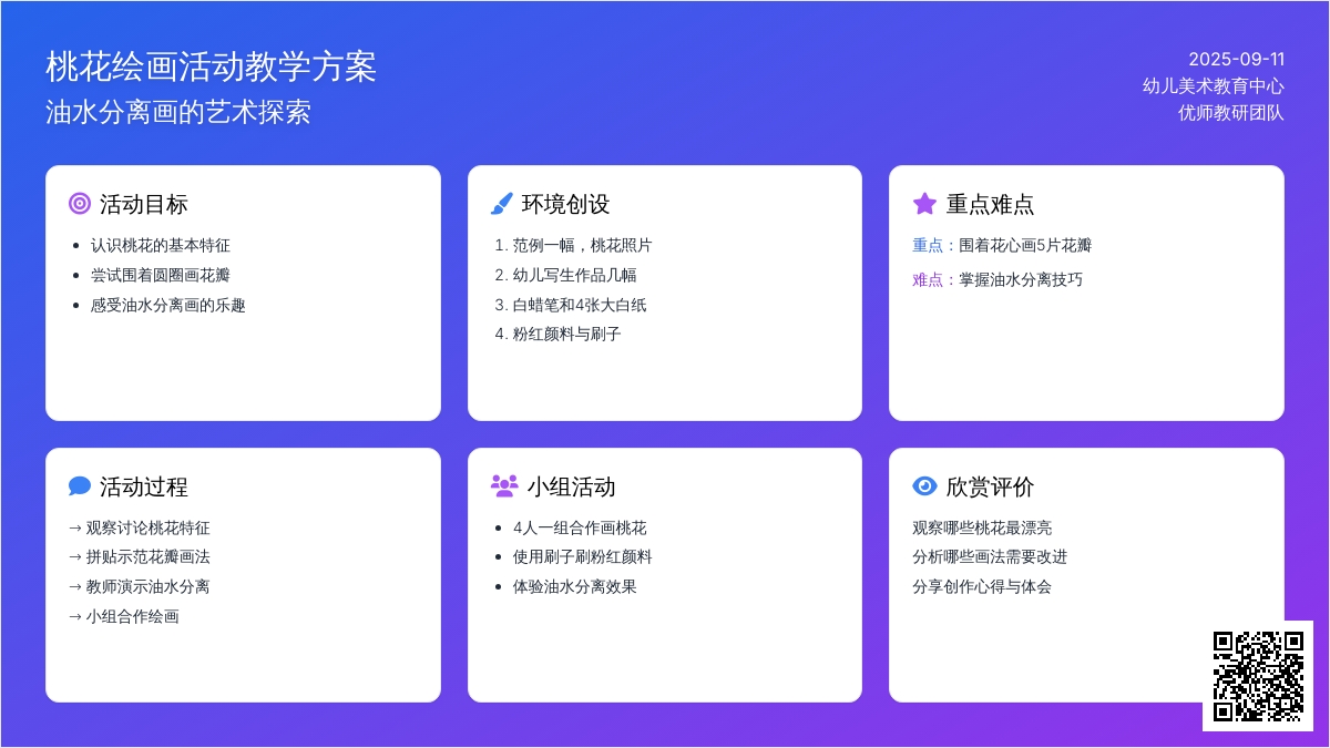 幼儿园小班语言活动：桃花朵朵
