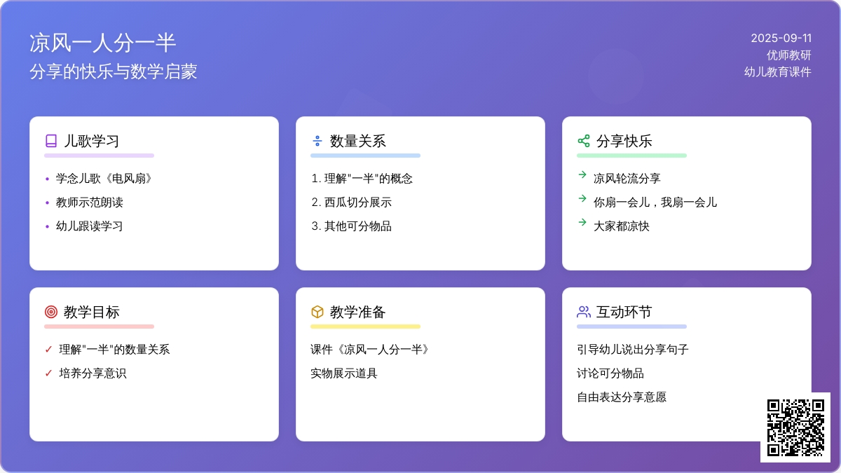 幼儿园小班语言教案：电风扇，吹凉风