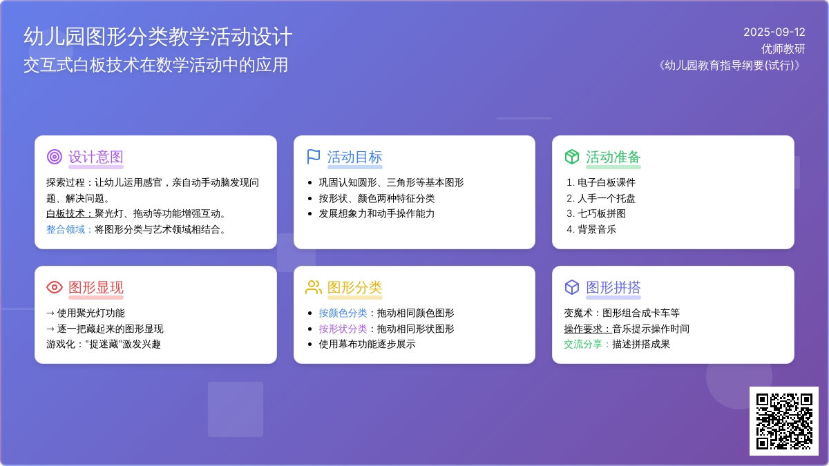 幼儿园小班科学领域：数学活动——图形分类