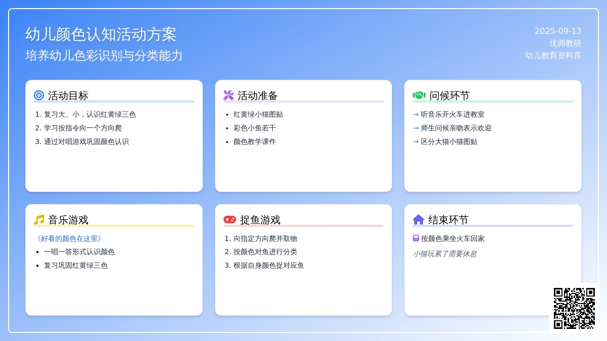 幼儿园小班数学教案：红、黄、绿、分一分