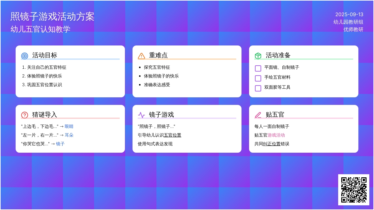 幼儿园小班科学教案：照镜子