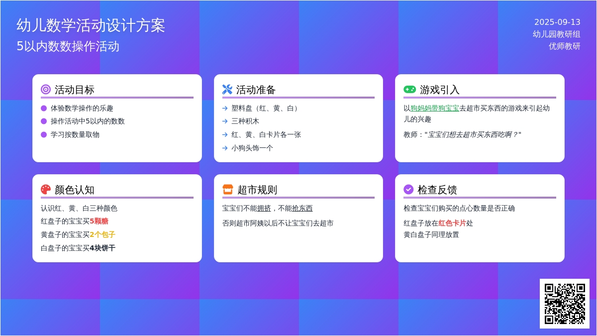 幼儿园小班数学活动：逛超市