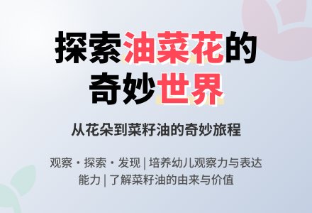 幼儿园小班科学活动：油菜花-幼师课件网
