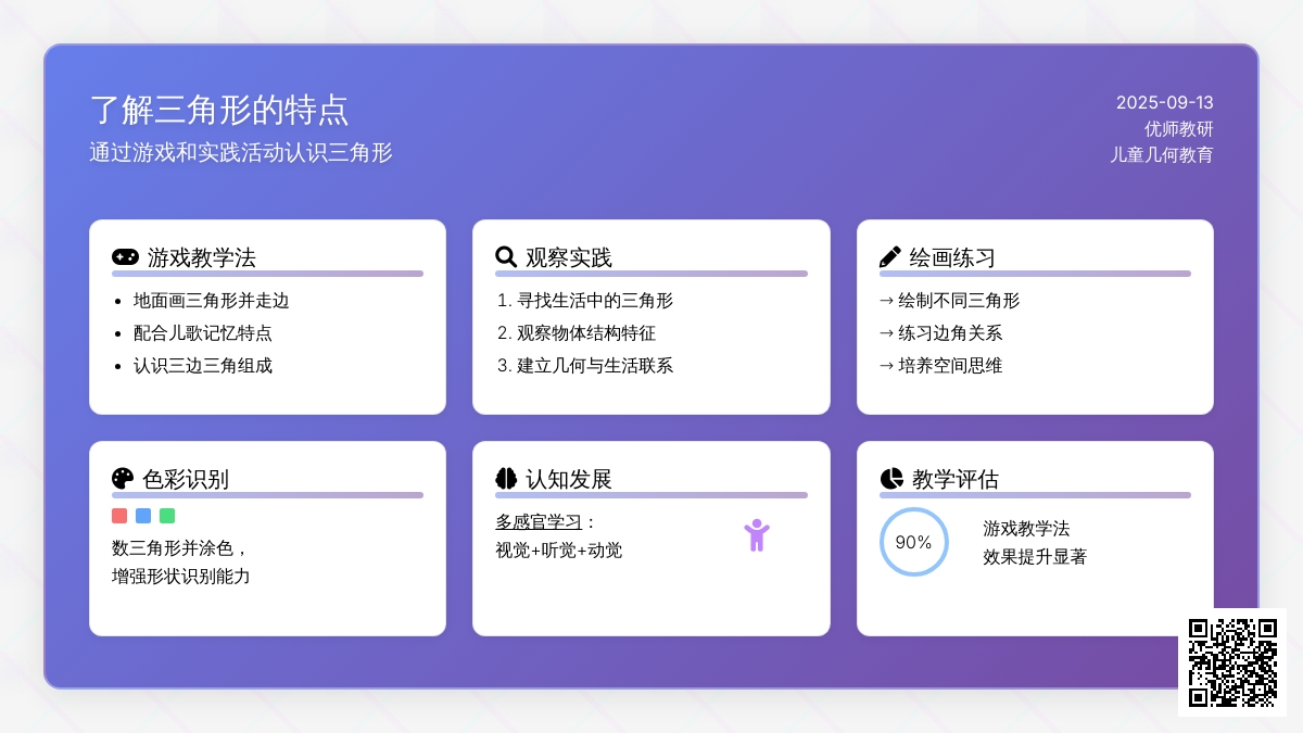亲子游戏：认识三角形