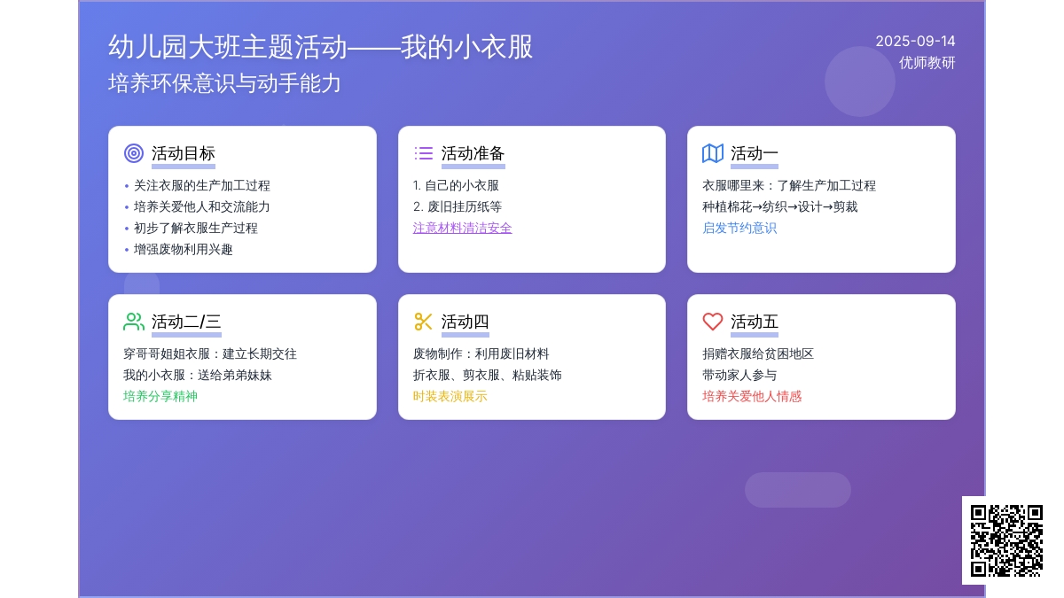 幼儿园大班主题活动――我的小衣服