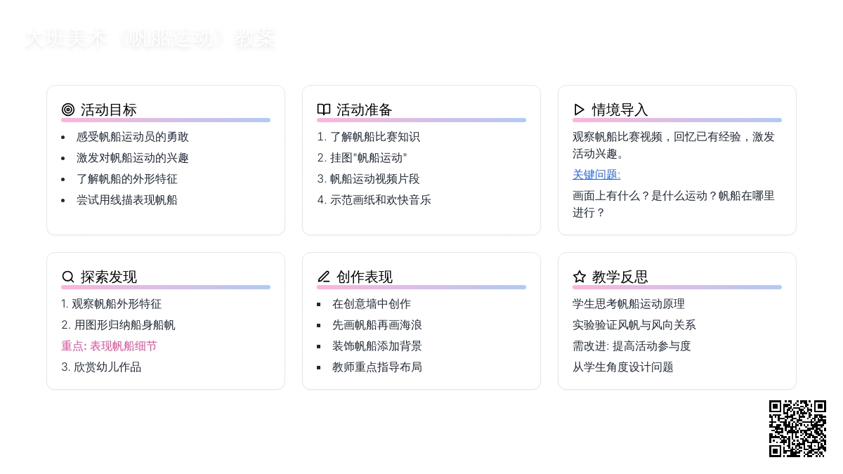 大班美术教案《帆船运动》含反思