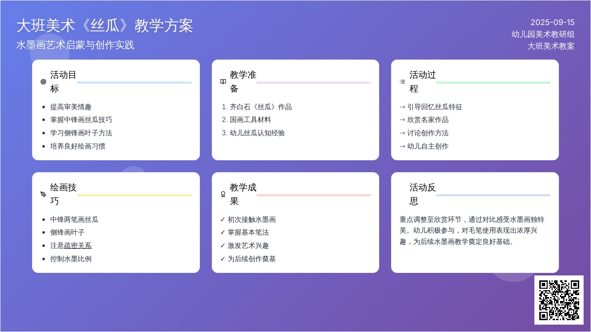大班美术教案《丝瓜》含反思