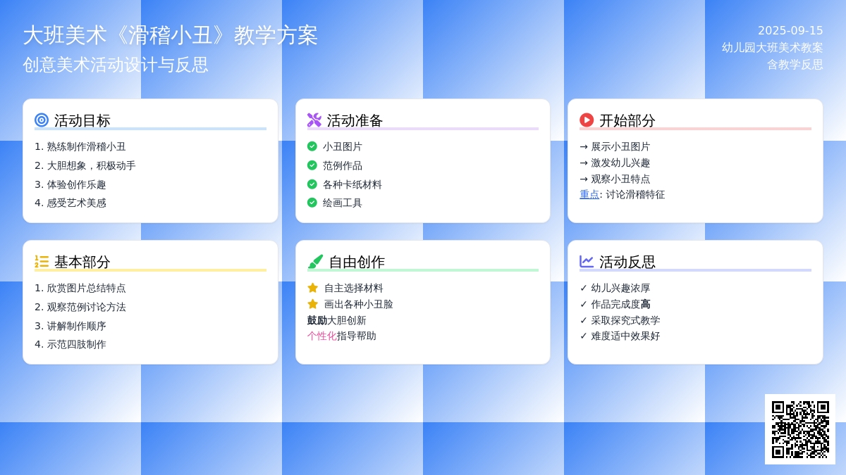 幼儿园大班美术教案《滑稽小丑》含反思
