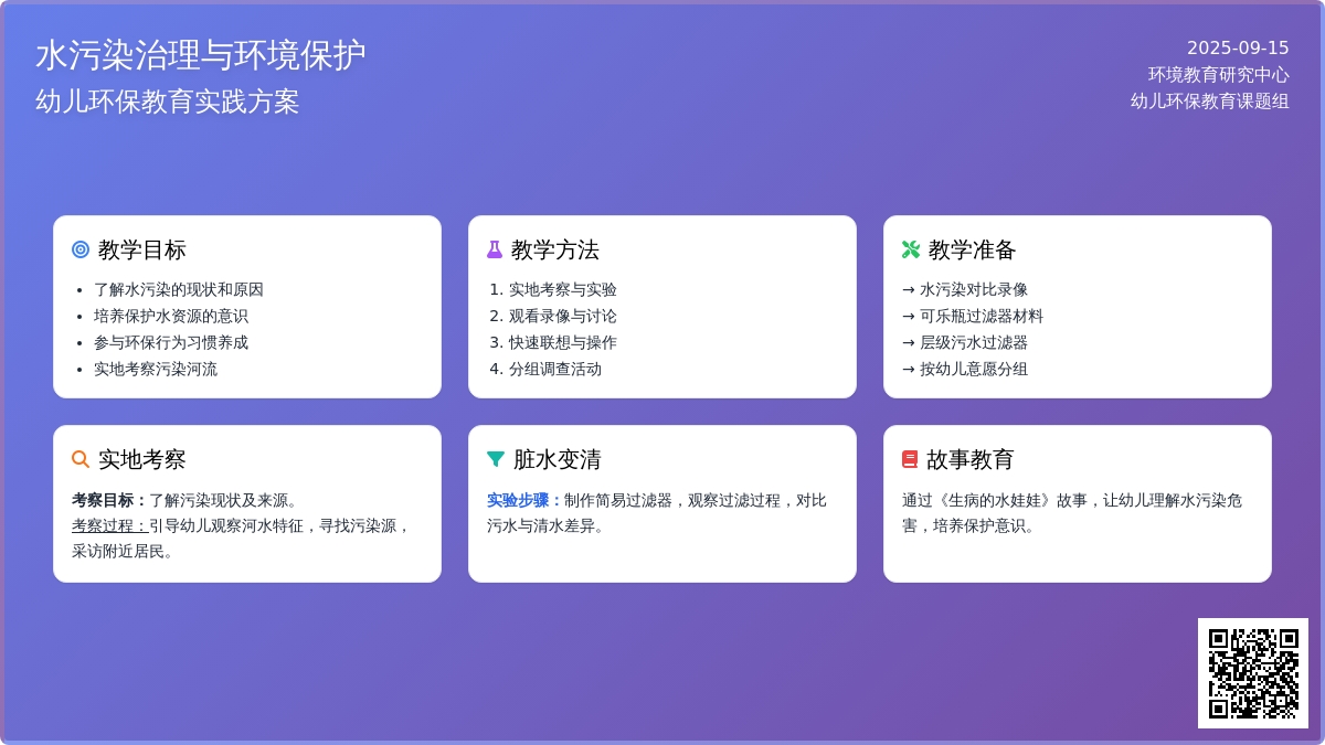 幼儿园大班主题活动：脏水变清