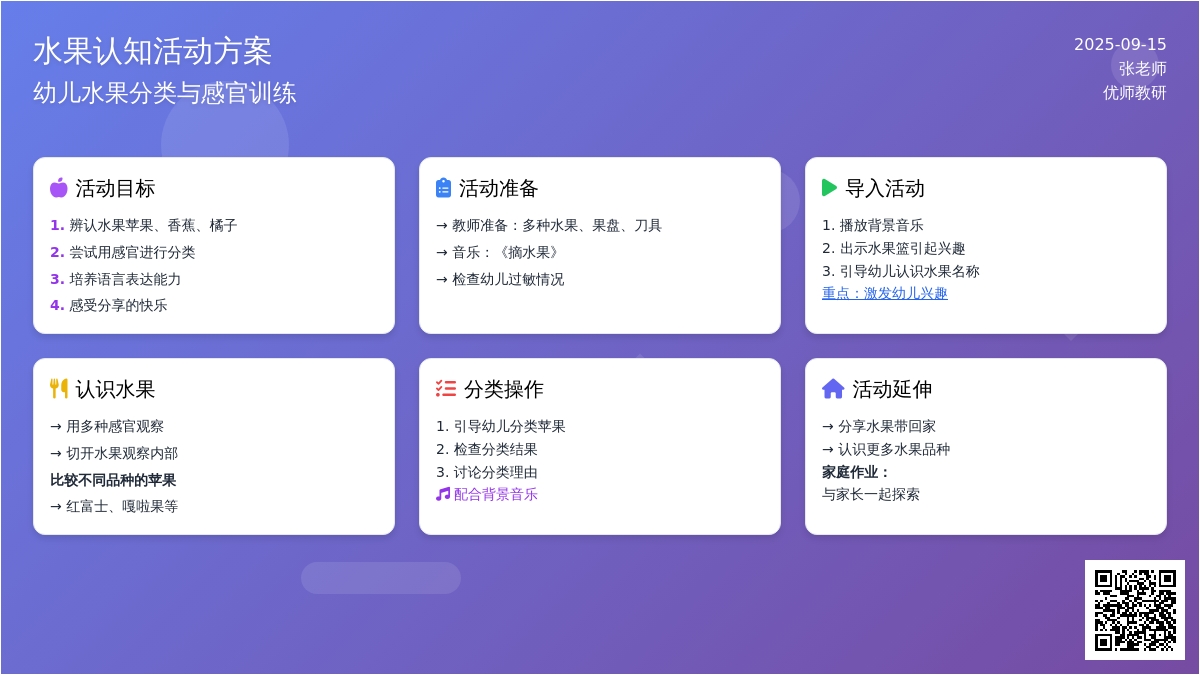 幼儿园大班主题活动：辨认水果