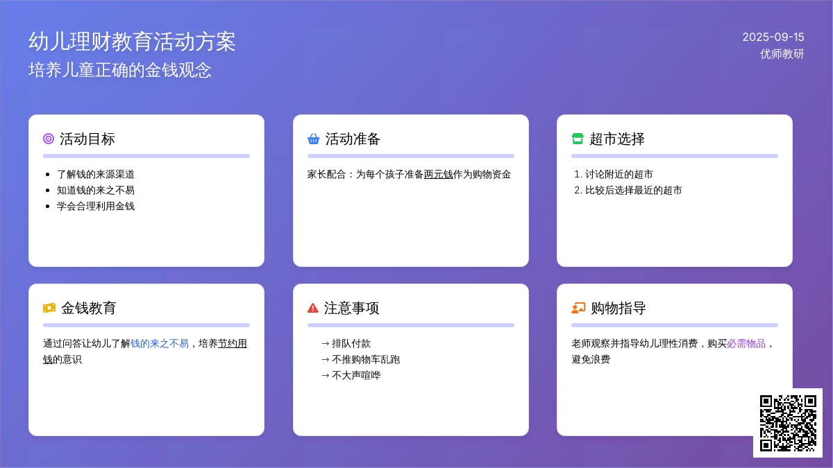 幼儿园大班社会教案--合理的利用钱