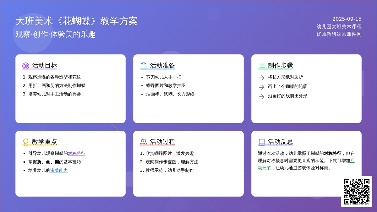大班美术教案《花蝴蝶》含反思