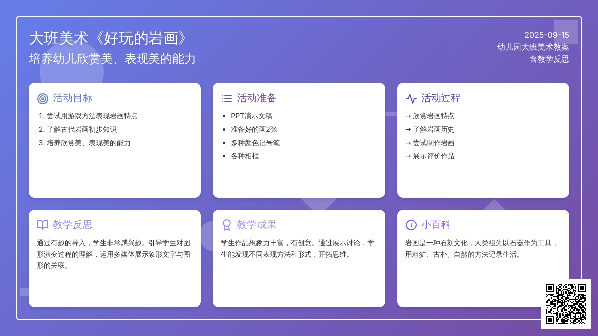大班美术教案《好玩的岩画》含反思