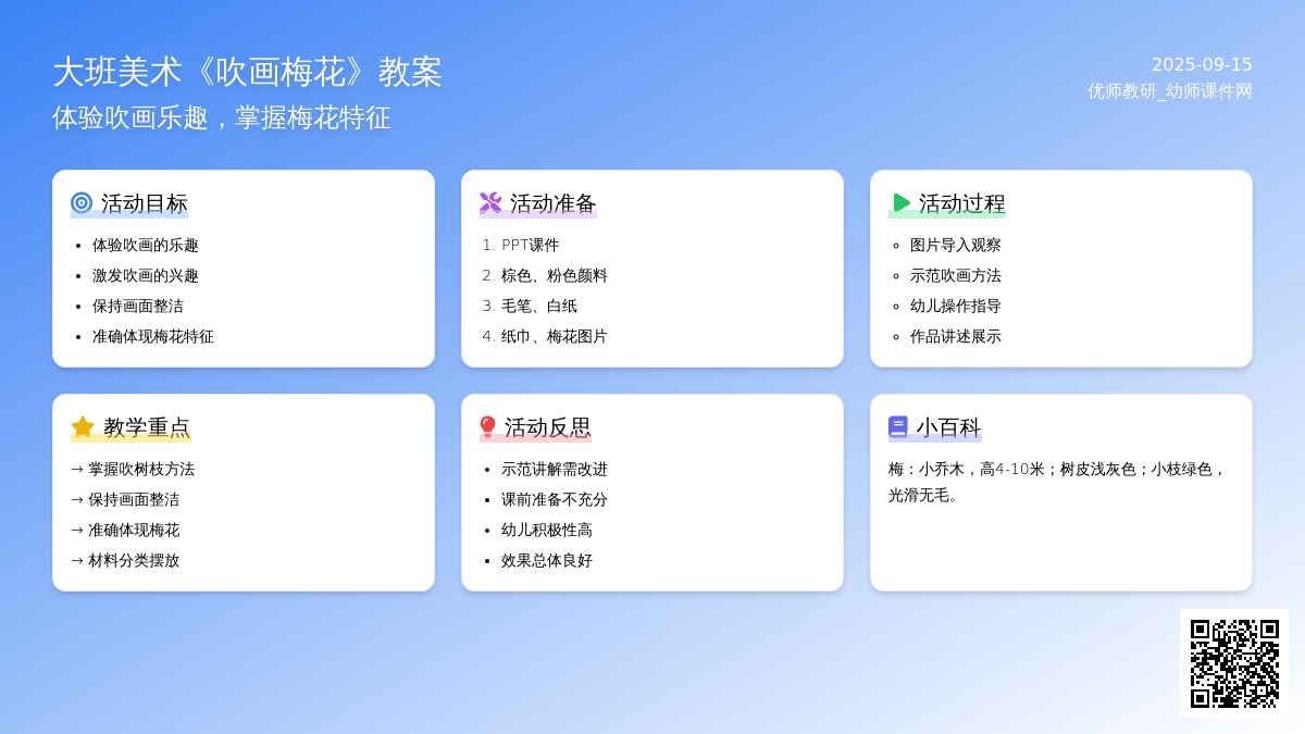 大班美术教案《吹画梅花》含反思