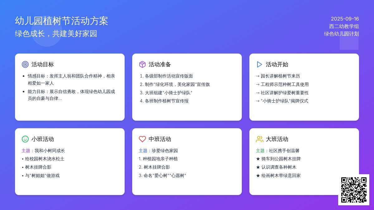 幼儿园大班社会教案：植树节活动策划方案