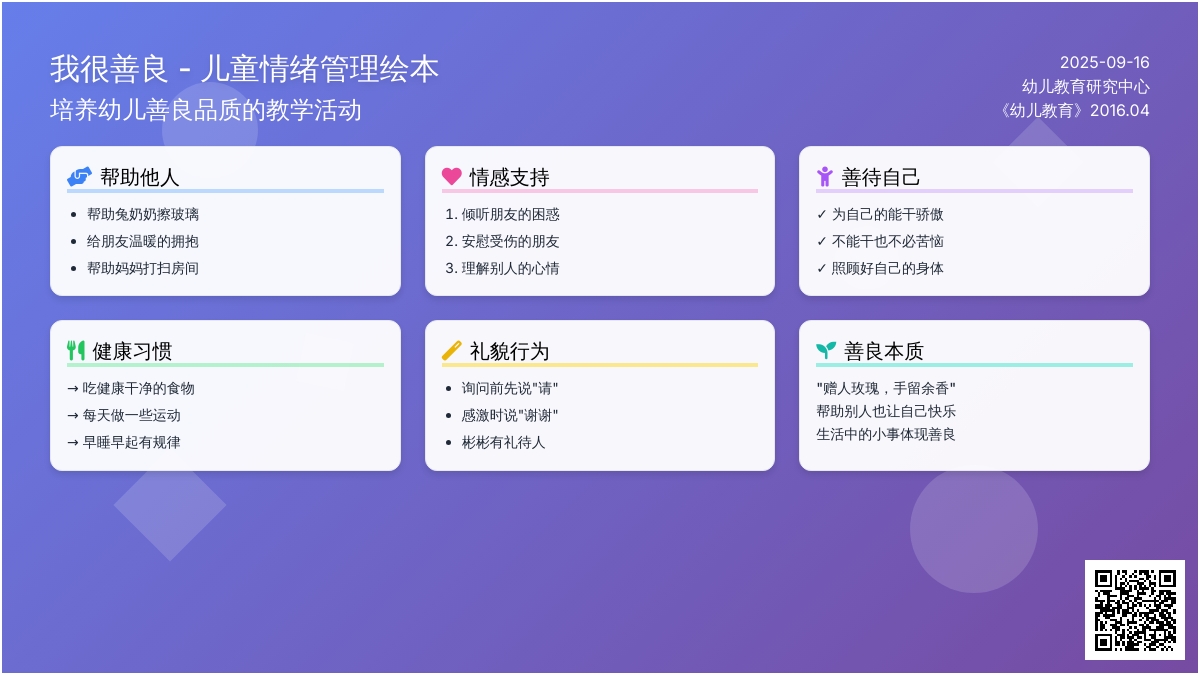 幼儿园大班社会活动：我很善良
