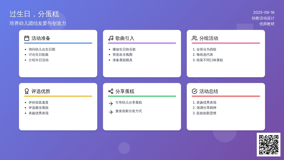 幼儿园小班社会活动：过生日，分蛋糕