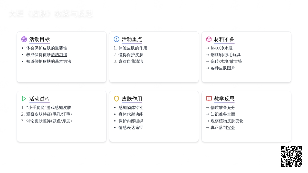 幼儿园大班教案《皮肤》含反思
